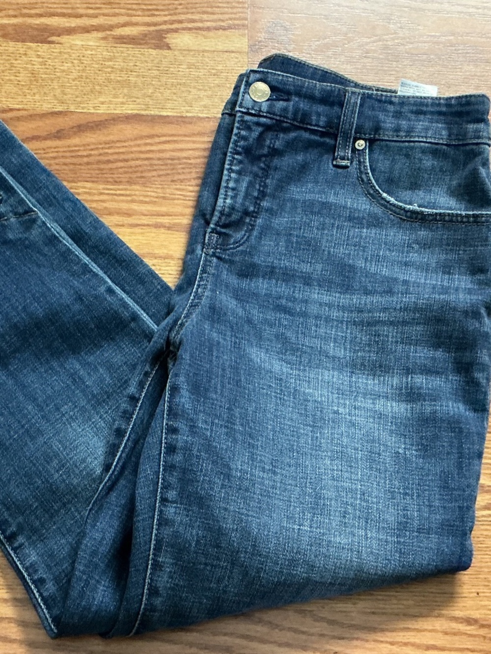 Chico's So Slimming Girlfriend Slim Leg Pearl Ankle Stretch Jeans Size 4R